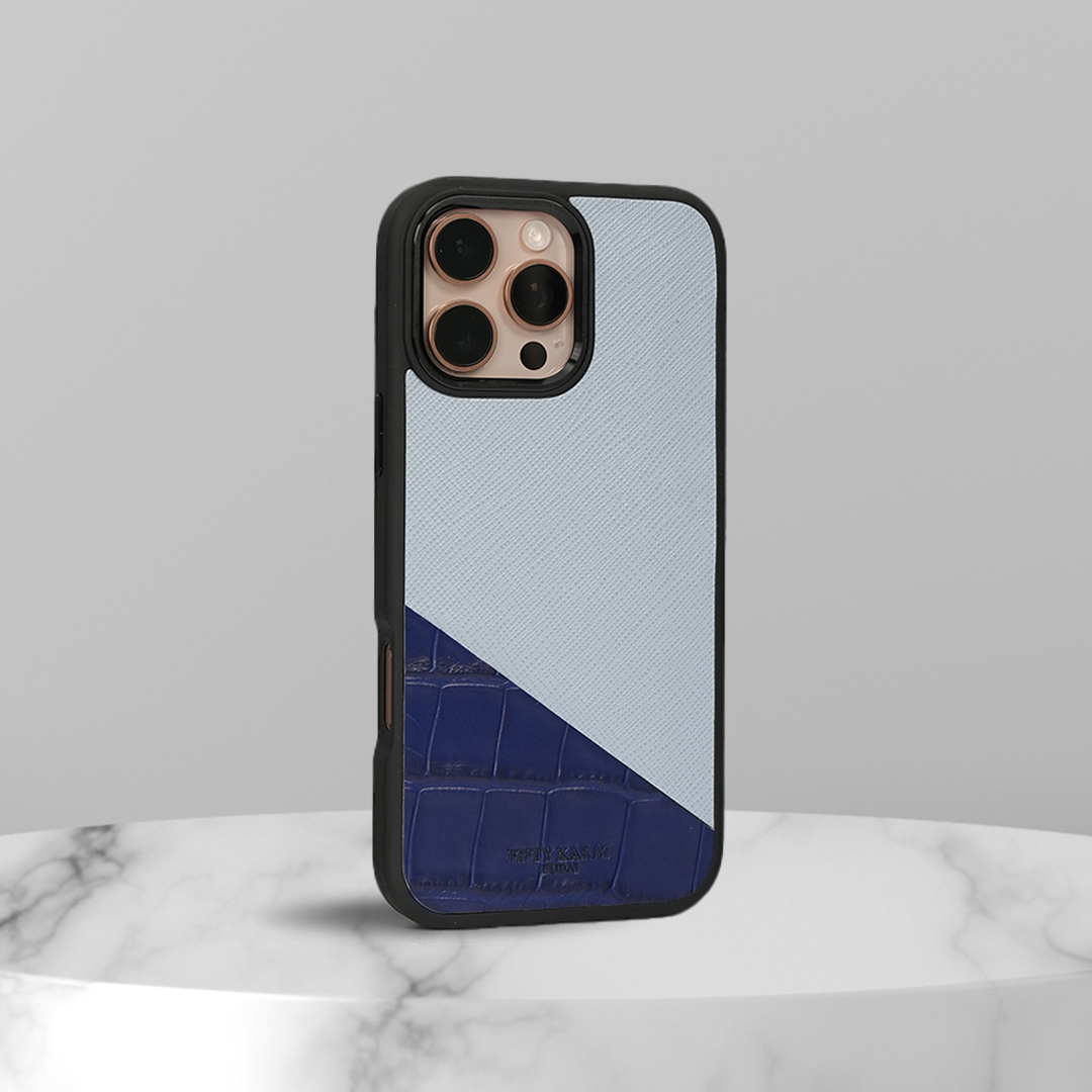 IPhone Case- Saffiano and Calf Croco