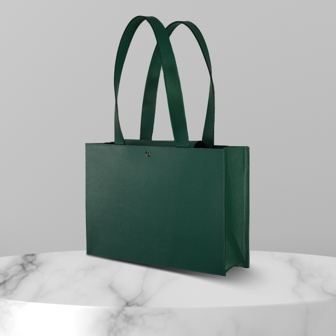 LONA Tote Bag - Saffiano Leather - Green