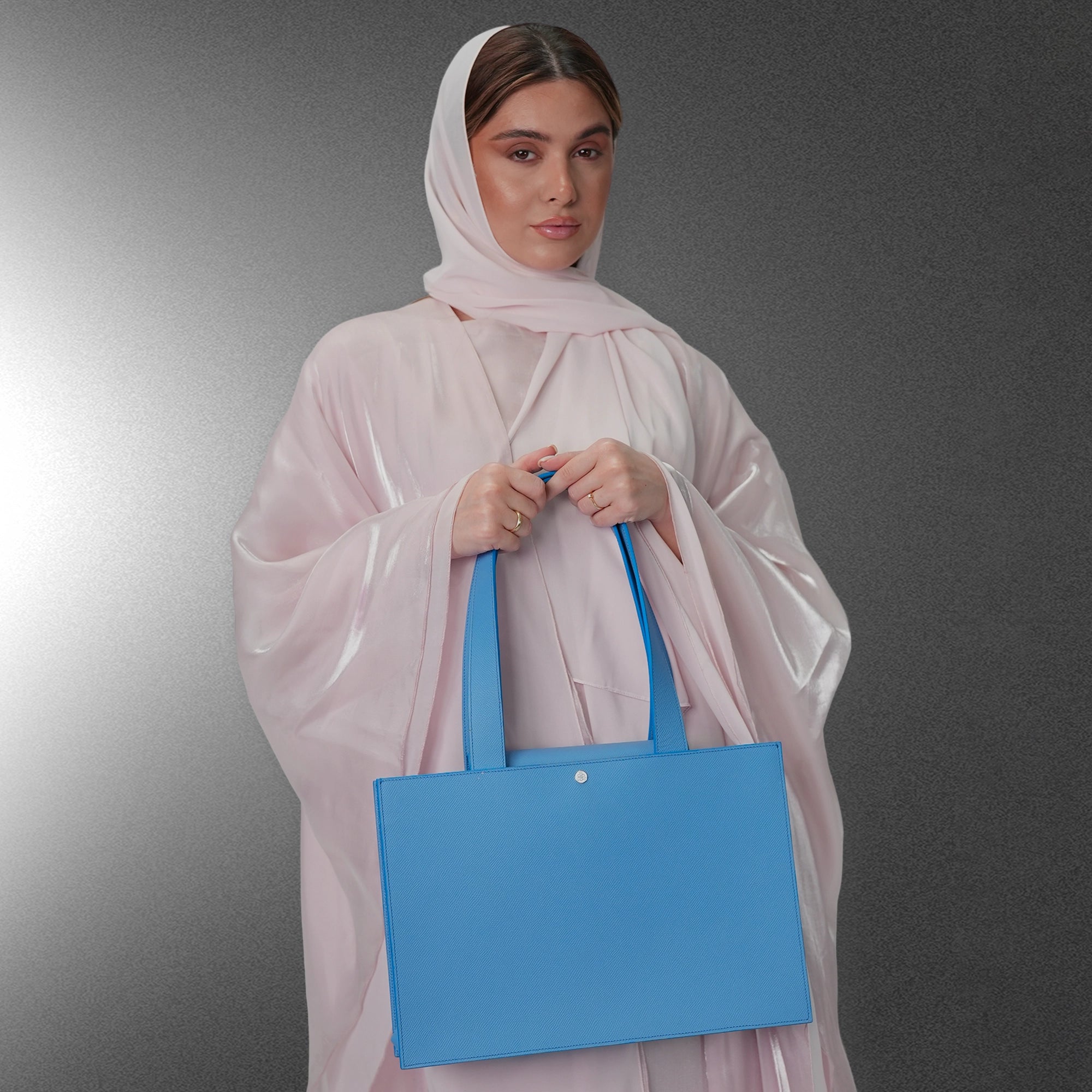 LONA Tote Bag - Baby Blue Epsom