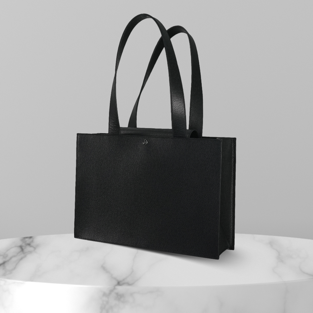LONA Tote Bag - Blue Epsom - Black