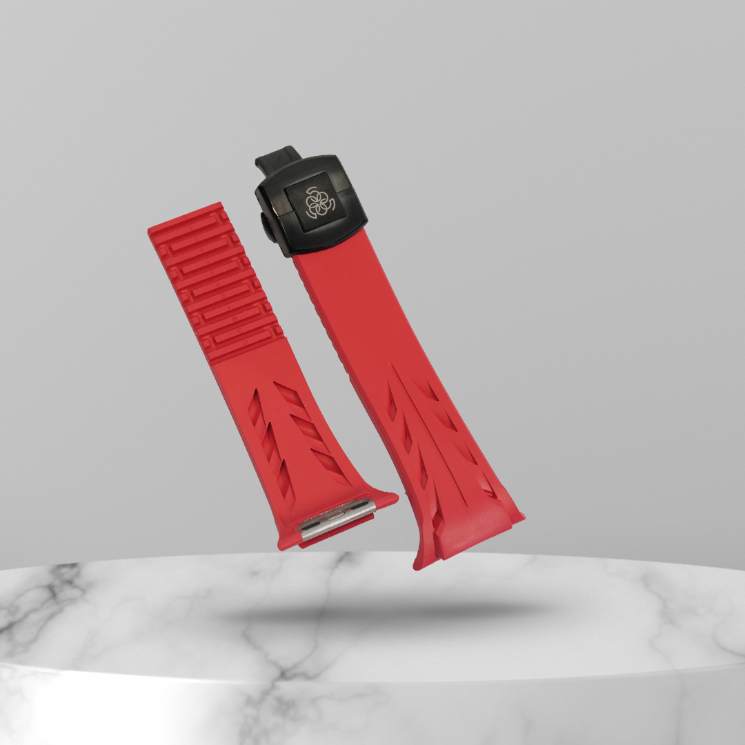 Apple watch strap - FKM Rubber - Red